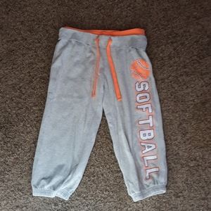 Girls Capri Softball Sweatpants